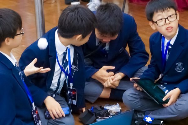 Students competing during the robotics challenge session(2)